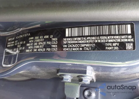 2021 Jeep Renegade Trailhawk 4X4 from USA, damaged, VIN ZACNJDC13MPM93121